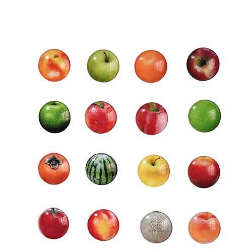 12 Pezzi Adesivi per Frigorifero Campioni Frutta Adesivi per Frigorifero Calamita