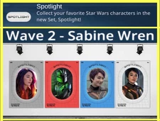 SABINE WREN SPOTLIGHT RARE+UNCOMMON 20 CARD SET-TOPPS STAR WARS CARD TRADER