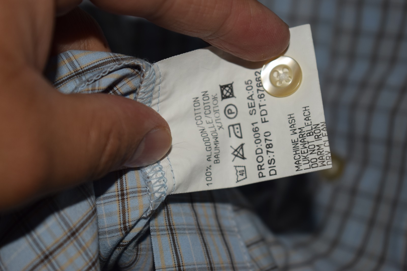 Hugo Boss Blue & Brown Plaid Short Sleeve Shirt image 8