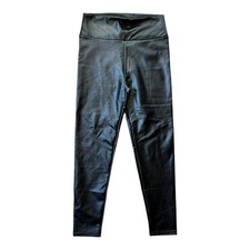 Spanx High Rise Vegan Faux Leather Leggings Stretchy Women's Size Large