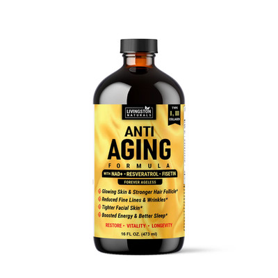 Anti-Aging Formula By Livingston Natural Herbal Labs, Plant-Based 16oz.