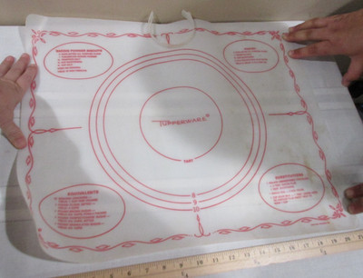 Vintage Tupperware Pastry Rolling Mat Pie Tart Baking Sheet 1965 18'' x 22'' USA