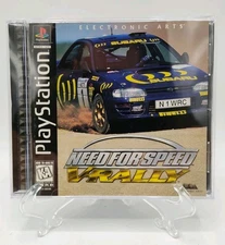 Need for Speed: V-Rally (PS1, 1997) CIB + Case Protector VGC Black Label Tested!
