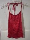 Vtg 70s Red Sequin Sparkly DISCO Halter Crop Top evening party dance XS — photo 9