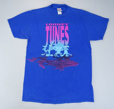 Vintage 1997 Looney Tunes Cartoon T-Shirt Adult M Official Gang Graphic Print