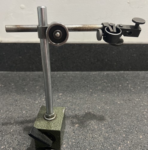 Vintage Handy Holder Magnetic Stand Base 9” Tall With Arm 8” Long