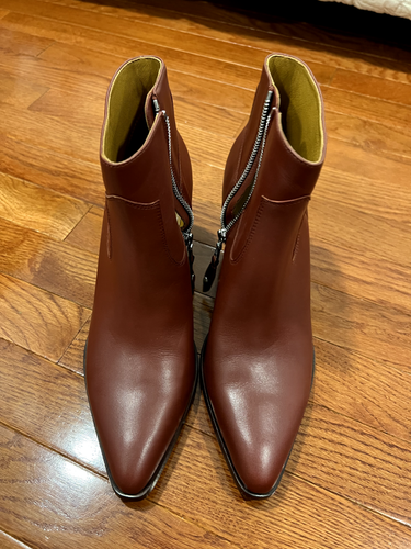 Rag and Bone Razor Booties Burgundy 