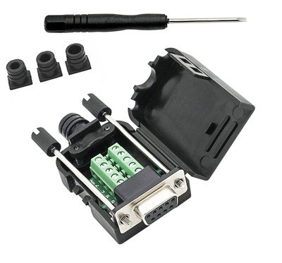 DB9 Breakout Connector to Wiring Solderless Terminal RS232 D-SUB Female Seria...
