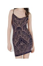 $69 Jump Apparel Juniors' Blue Glitter Spaghetti Strap Bodycon Dress Size M