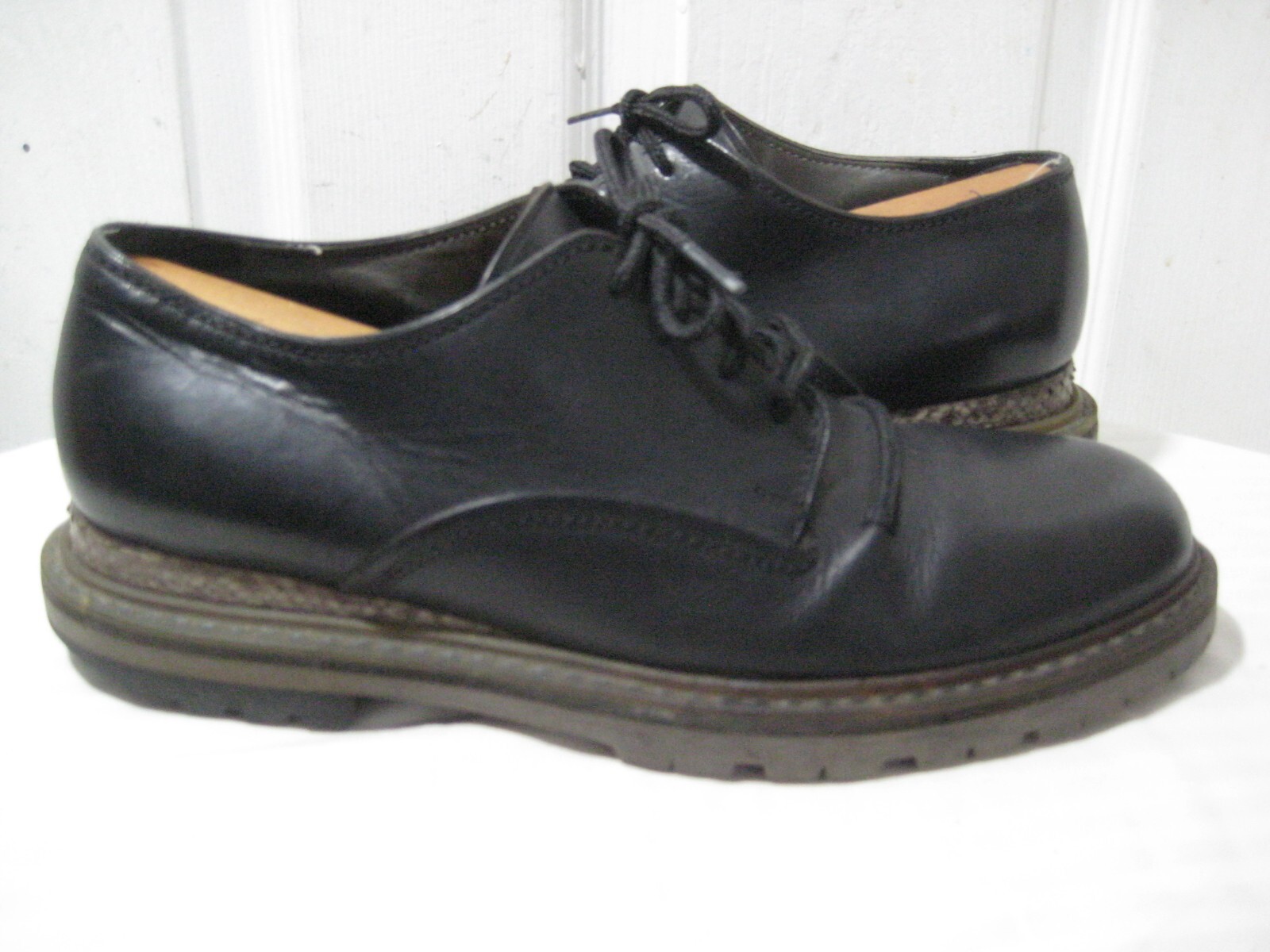 SAOLA SCARPE DERBY DA UOMO LANVIN ELAPHE NERE IN PELLE TAGLIA 9 maggio corsa grandi!!!!