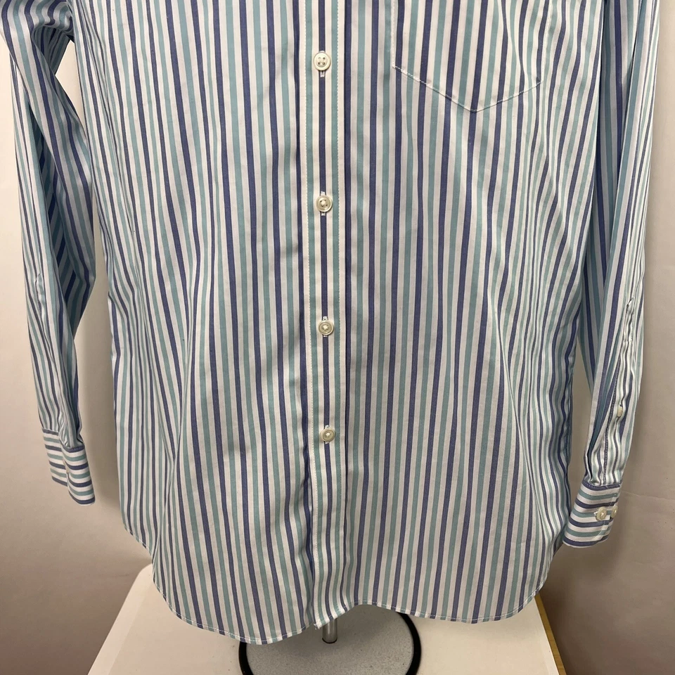 L.L. Bean Button Down Shirt Men's Small Long Sleeve Striped Wrinkle Resistant - Image 3 of 4