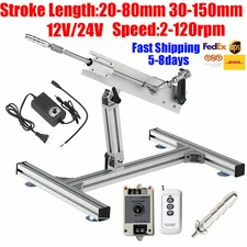 Linear Actuator Reciprocating Motor DC 12V 24V 150mm 80mm for DIY Design with Stand