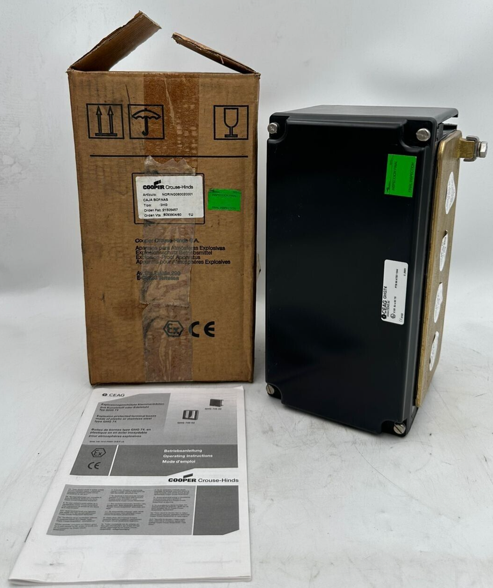 COOPER CROUSE-HINDS CEAG GHG74 EXPLOSION PROTECTED TEMINAL BOX