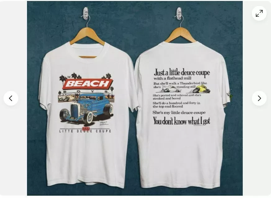 90S Beach Boys Little Deuce Coupe T-Shirt Vintage 1994 Beach Boys S-5XL