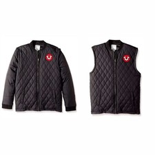 True Religion Quilted Jacket W/Removable Sleeve TR747JK40 Boys Sz 4 Years