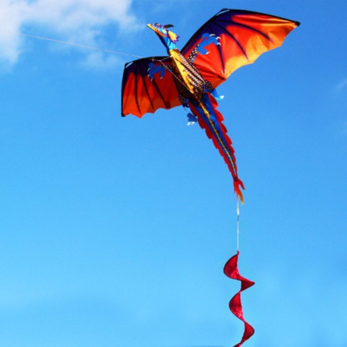 Bunter Drachen Niedlicher 3D-Drache Outdoor 100m Surf-Flugspiel Kinder Kinderspi - Bild 8 von 12