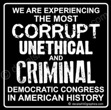 Trump 2020 Sticker Corrupt Congress Anti Democrat Impeach Maga Deplorable Decal