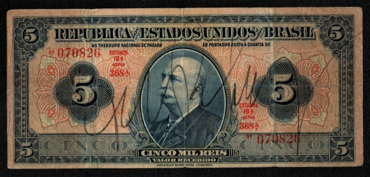 1 Republica Dos Estados Unidos Do Brazil Banknote