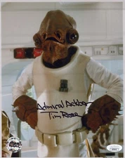 Official Pix - Star Wars - Admiral Ackbar 8x10 photo signed by Tim Rose JSA COA