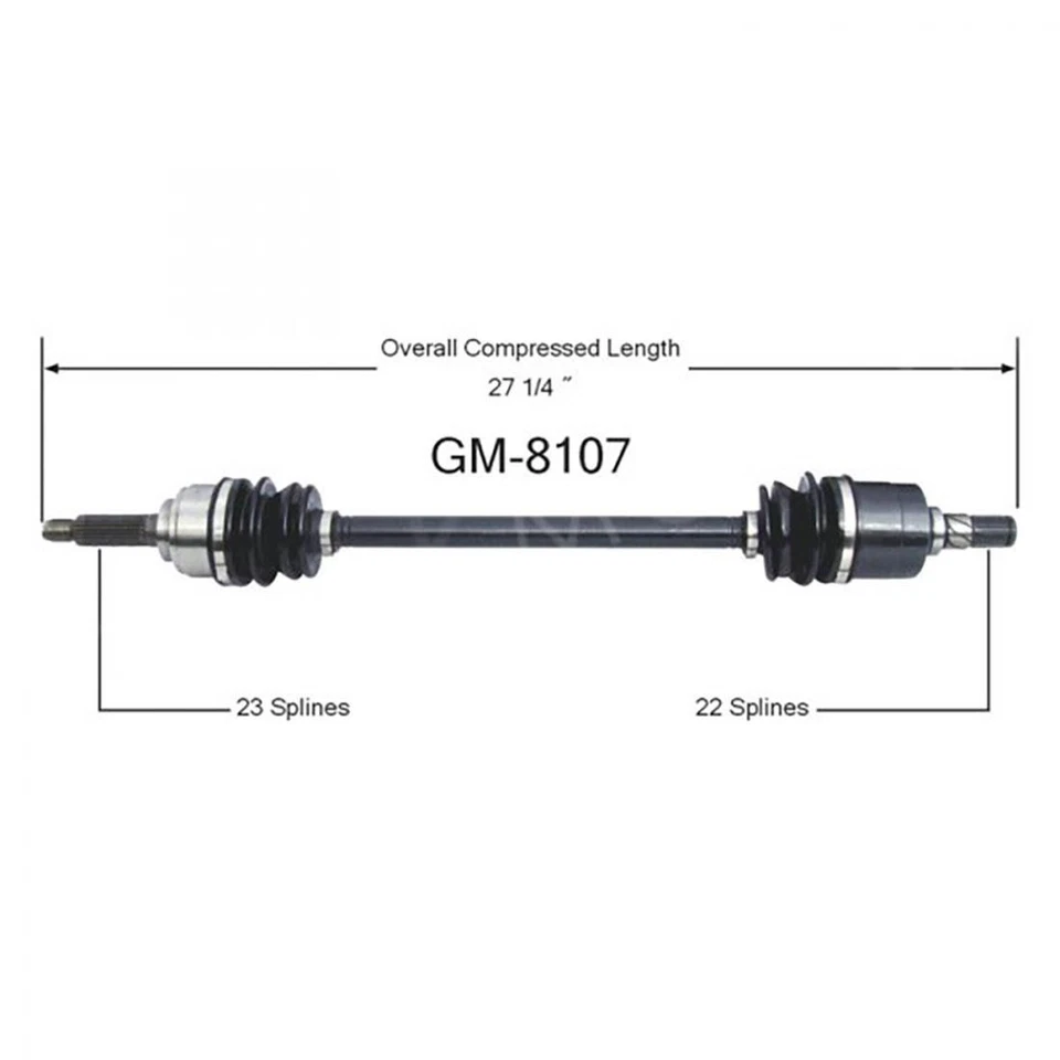 Подходит для Geo Metro 1989 1990 1991-1994 годов выпуска с ручной коробкой передач. Переднее левое шарнирное соединение оси CV - Изображение 3 из 4