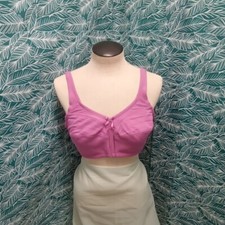 NWOT Womens Comfort Choice Lilac Wireless Back Hook Cotton Bra Size 40B