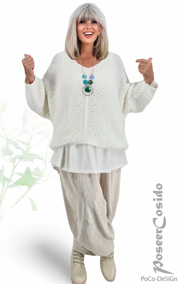 LAGENLOOK Ballon-Hose Winter Cord natur sand XL-XXL-XXXL 46 48 50 52 54 56 - Bild 2 von 4