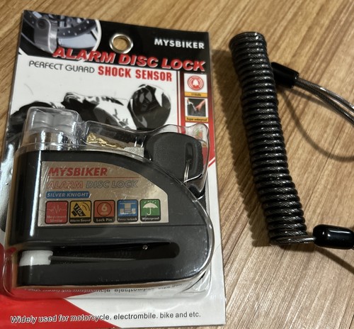 Bloqueo de freno de disco, bloqueo de disco de alarma Mysbiker 110 dB antirrobo impermeable motocicleta - Imagen 4 de 7