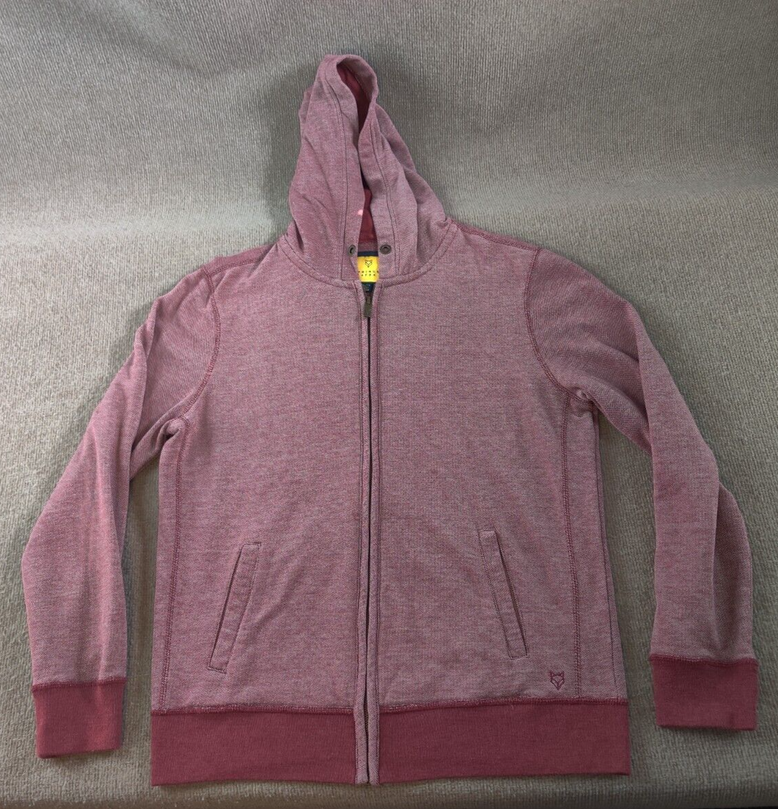 Prince & Fox Full Zip Hoodie Sweatshirt Mens XL Red Heathered
