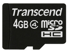 transcend 4gb micro sd hc class 4