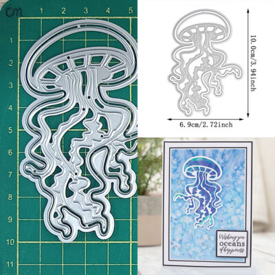 Jellyfish Metal Cutting Dies Scrapbooking Paper Crafts Embossing Stencil Die Cut