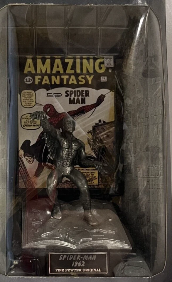 Campeões de quadrinhos MARVEL Era de Prata 1962 Spider-Man estátua de estanho com COA em perfeito estado - Imagem 4 de 4
