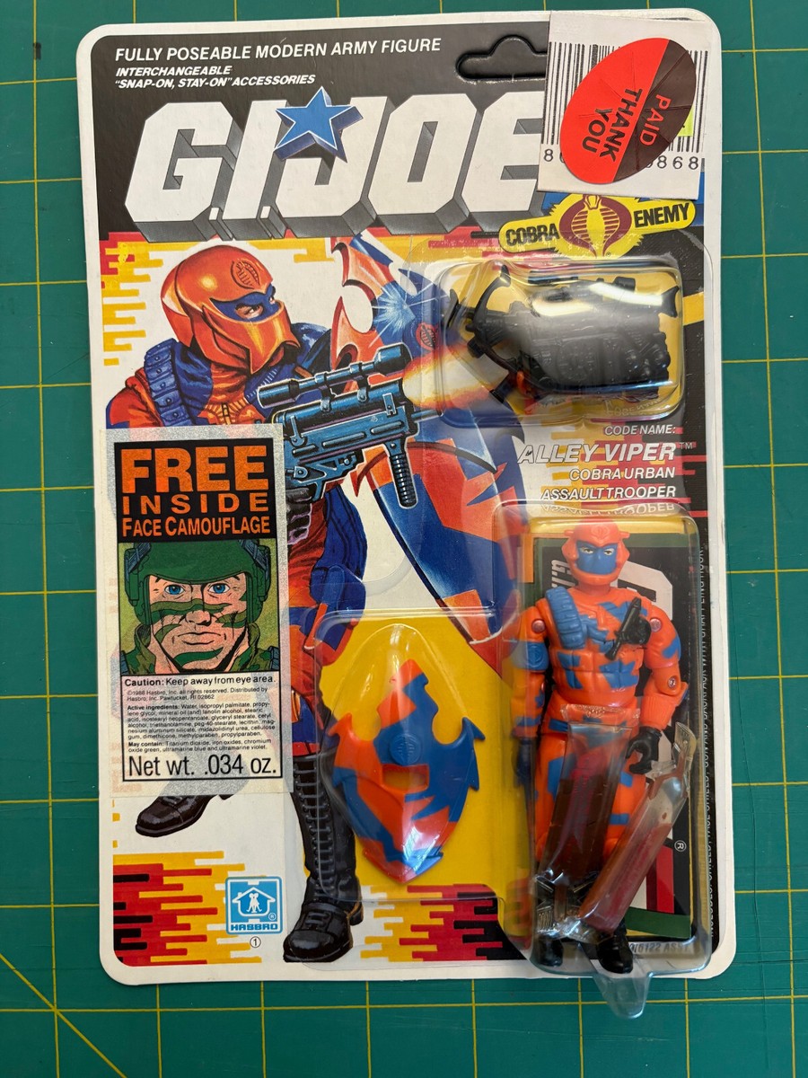 Vintage 1989 GI Joe Alley Viper Action Figure Complete With