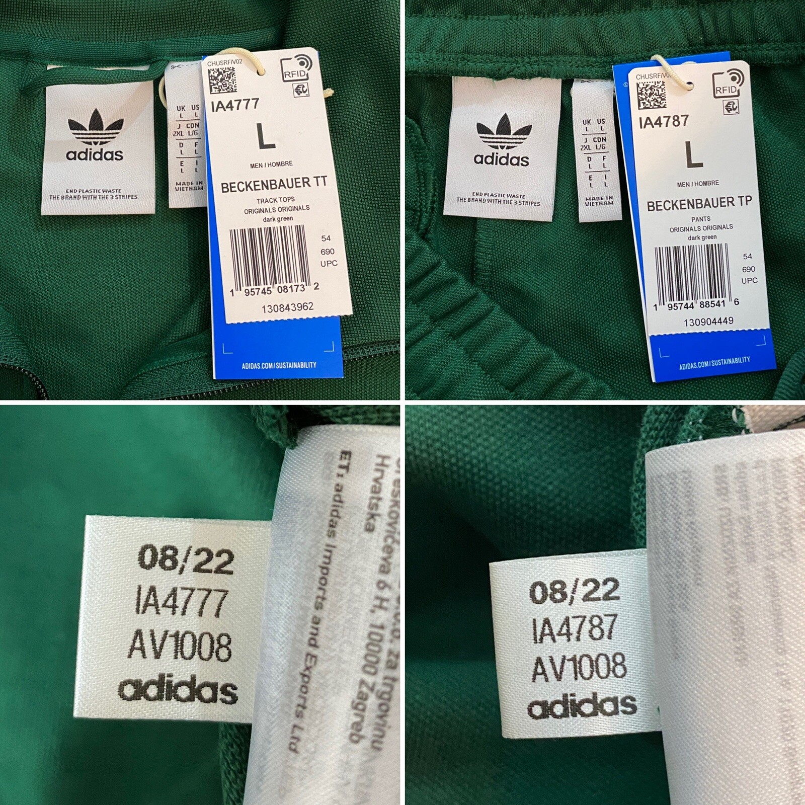 adidas beckenbauer vert