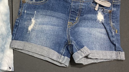 Girl's Abercrombie & Justice Outfit Size 11-12 - Tie Dye Tank w/Jean Shorts EUC - Picture 7 of 7