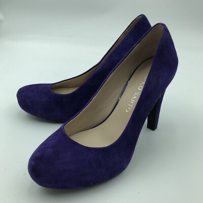 Franco Sarto Cicero Purple Violet Suede Pumps Heels Shoes Size