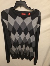 IZOD Mens Sweater Size L/G Black HTR 1005 Cotton NWT