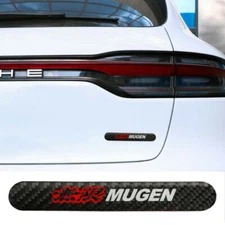 Brand New 1PCS Mugen Real Carbon Fiber Black Car Trunk Side Fenders Door Badge