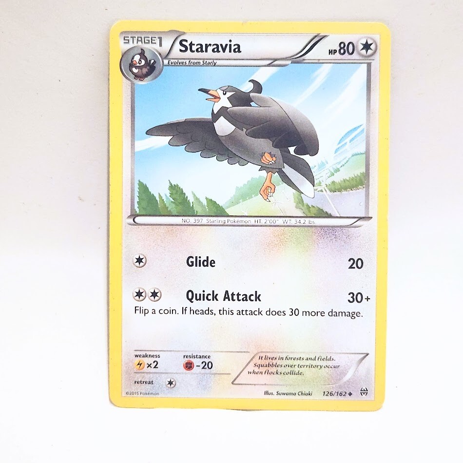 Pokemon Staravia 126/162 BREAKthrough Uncommon TCG Card