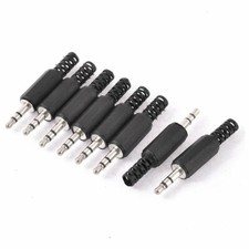 8pcs Plastic Head 3.5mm Male Stereo Jack Audio Cable Adapter for Headphone