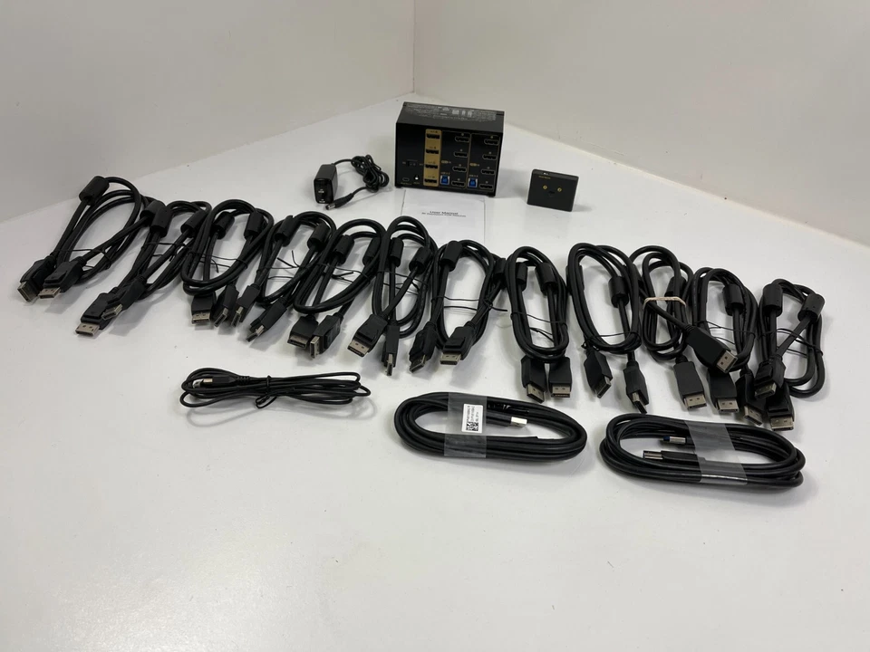 CKLau 2 Port USB 3.0 Quad Monitor Displayport KVM Switch - CKLau-624DP-4 - NEW! - Image 3 of 4