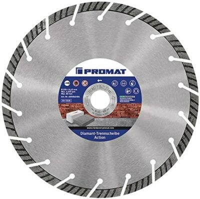 Promat Diamond Cutting Disc Action Ø 180 mm Bore 22.23 mm Segment Height 10 mm