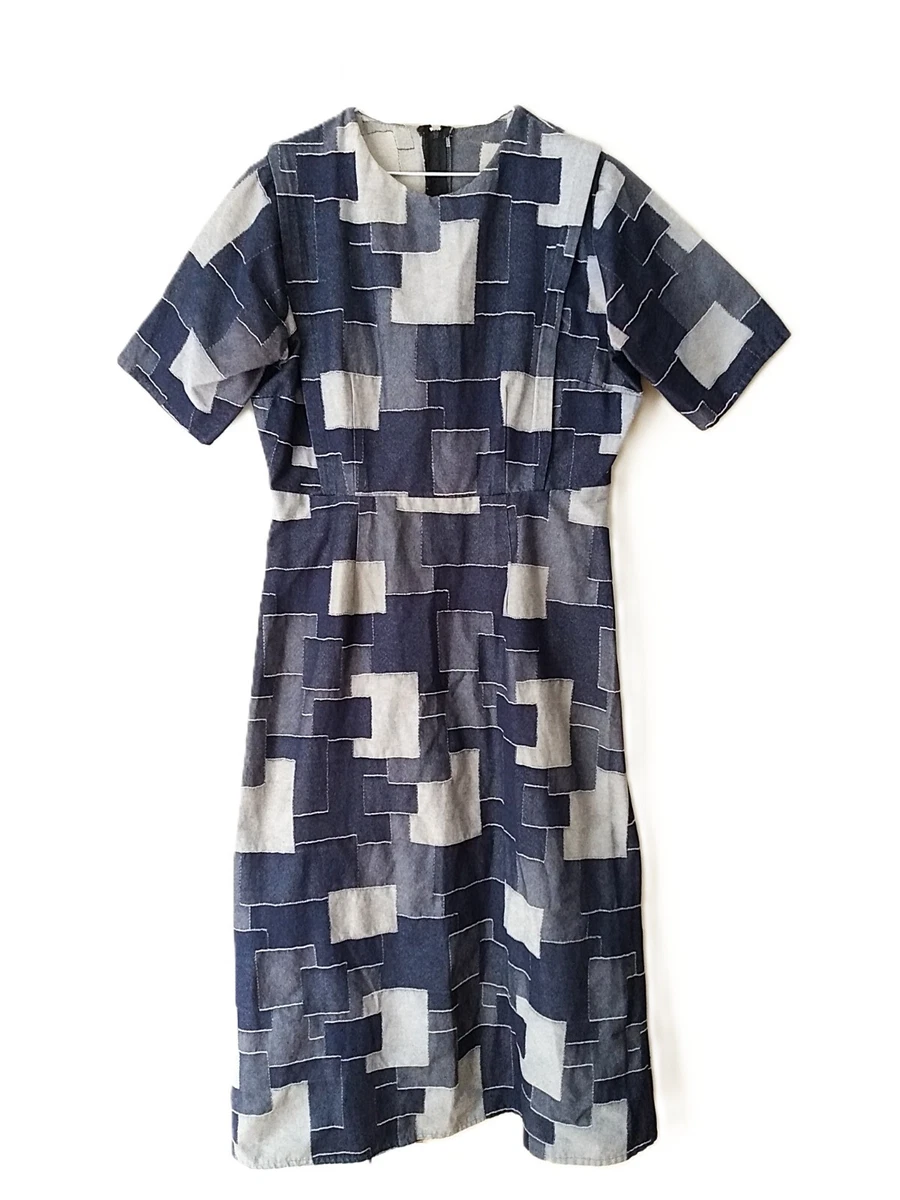 white christmas dresses Northern Sky Fringe Puff Sleeve Midi Dress Denim Blue main image 1