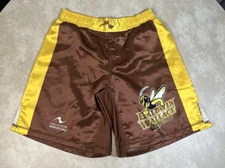 Cradle Gear Baldwin Wallace Yellow Jackets Satin Wrestling Shorts Sz Medium 1087