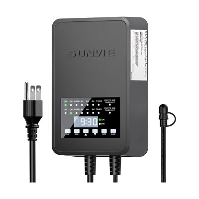 SUNVIE 300W Low Voltage Landscape Transformer with 2 Independent Control Outp...