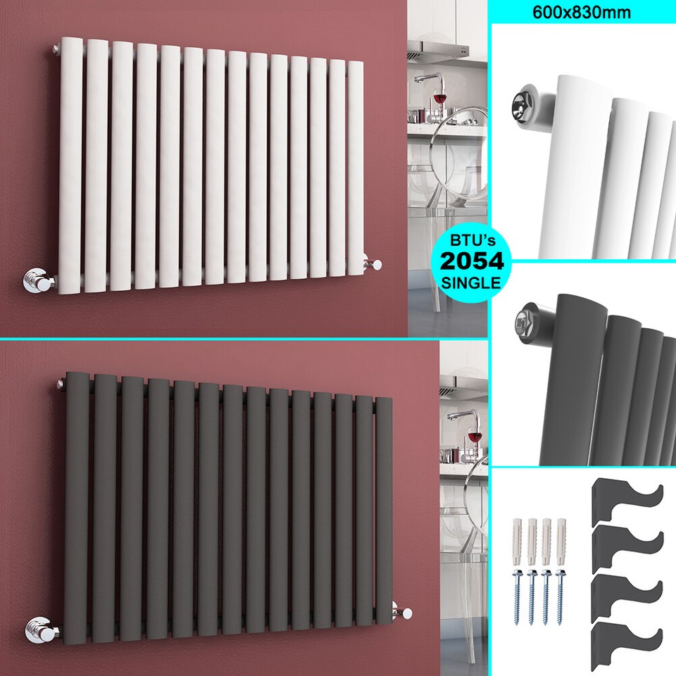 Horizontal Vertical Designer Radiator Central Heating Oval Column Rad ...