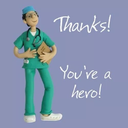 Thanks Doctor Holy Mackerel card you're a hero