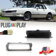For 1981-1988 Chevy Monte Carlo Ss Smoke Full Led White Front Side Marker Lights