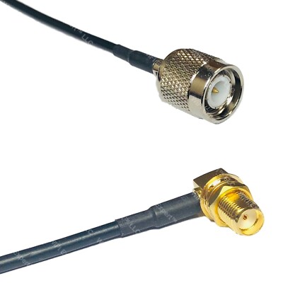 RFC100 TNC MALE to SMA FEMALE ANGLE Coax RF Cable USA-Ship Lot