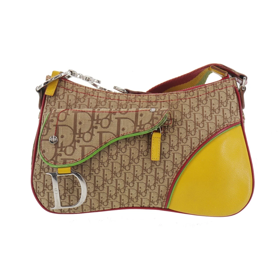 Christian Dior Trotter Used Crossbodoy Shoulder Bag Brown Rasta Color #DA440 S - Image 2 of 4