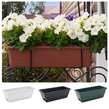 5X Rectangle Large Plastic Balcony Flower Plant Garden Herb Planter Decor Pots